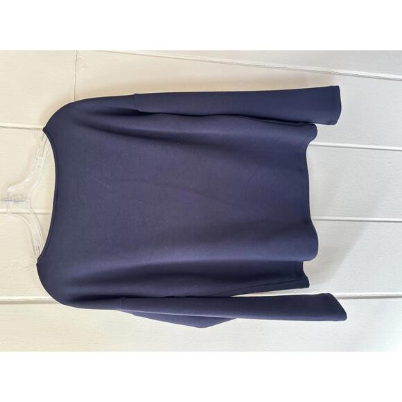 Spanx Air Essentials Crewneck Long Sleeve Top in Timeless Navy Size XS - Picture 5 of 7